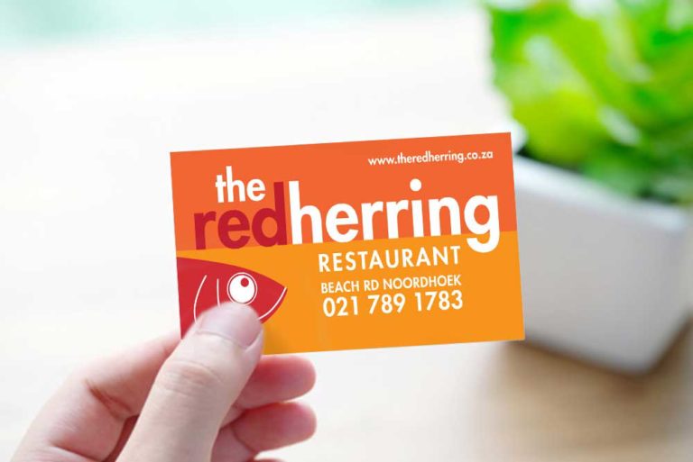 The Red Herring business card